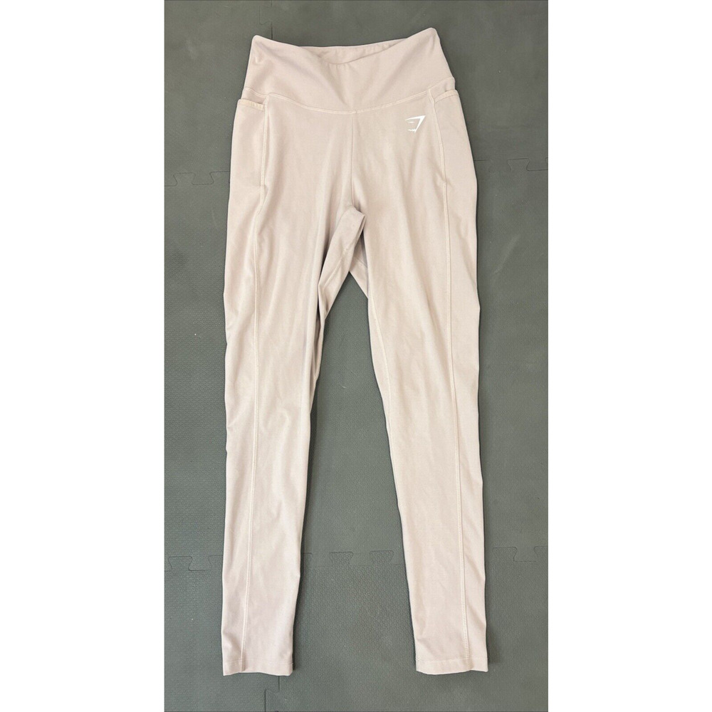 Gymshark Dreamy Leggings Womens Sz Medium Mauve Side Pockets High Waisted Chrty